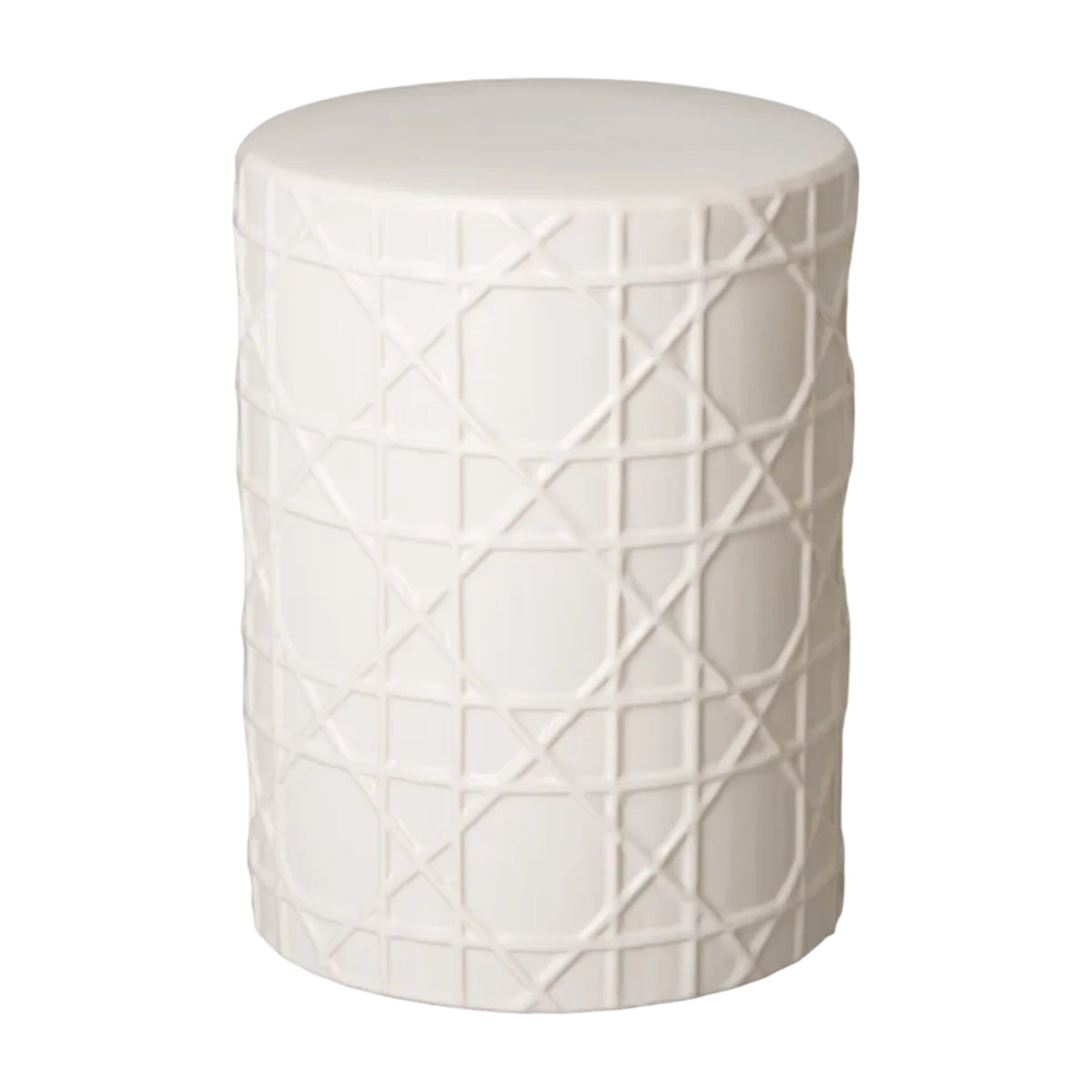 Woven Cane Garden Stool