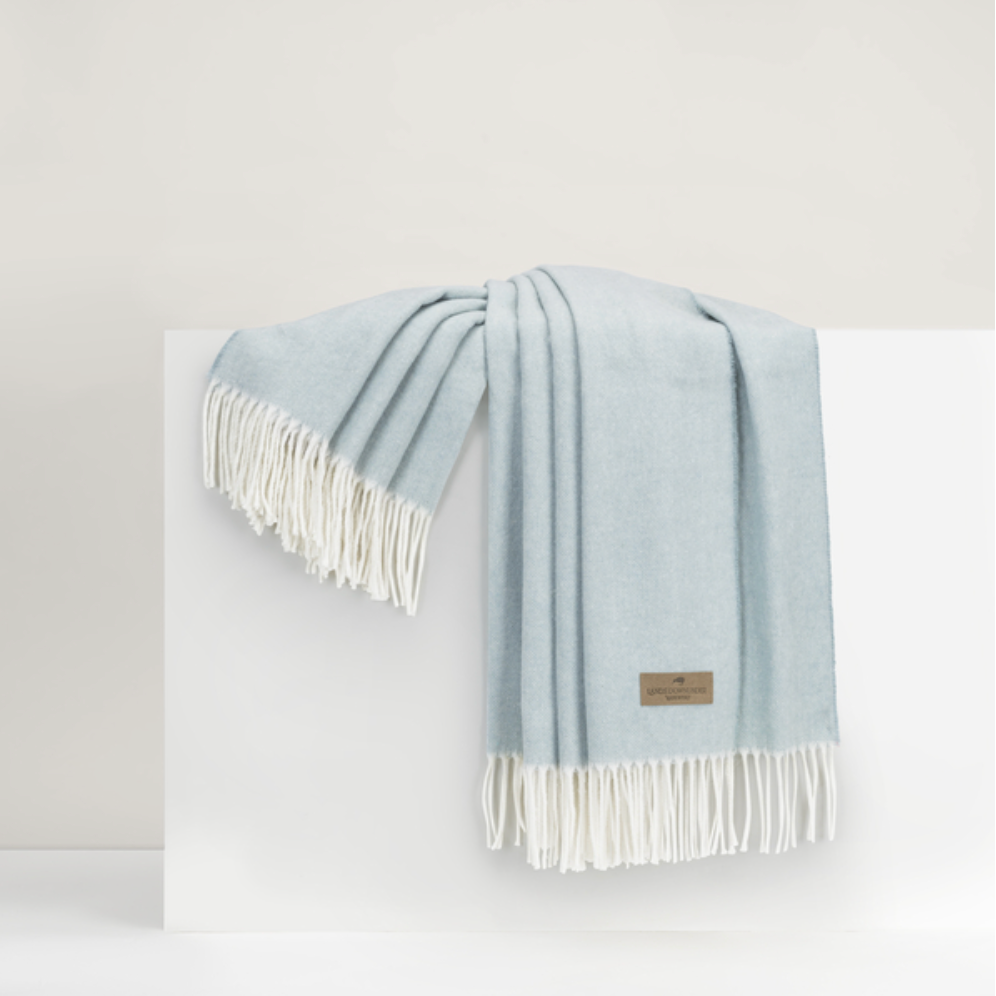 Brice Interiors blue throw blanket