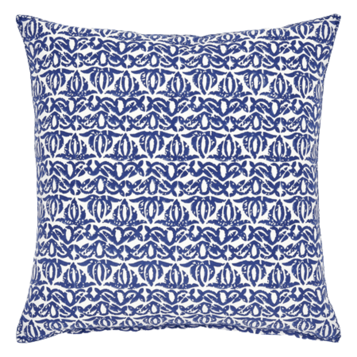 blue and white geometric pillow from Brice Interiors