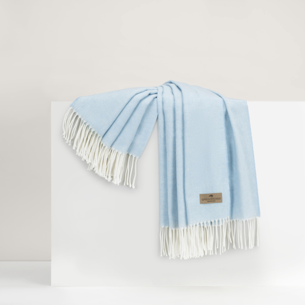 Sky Herringbone Throw