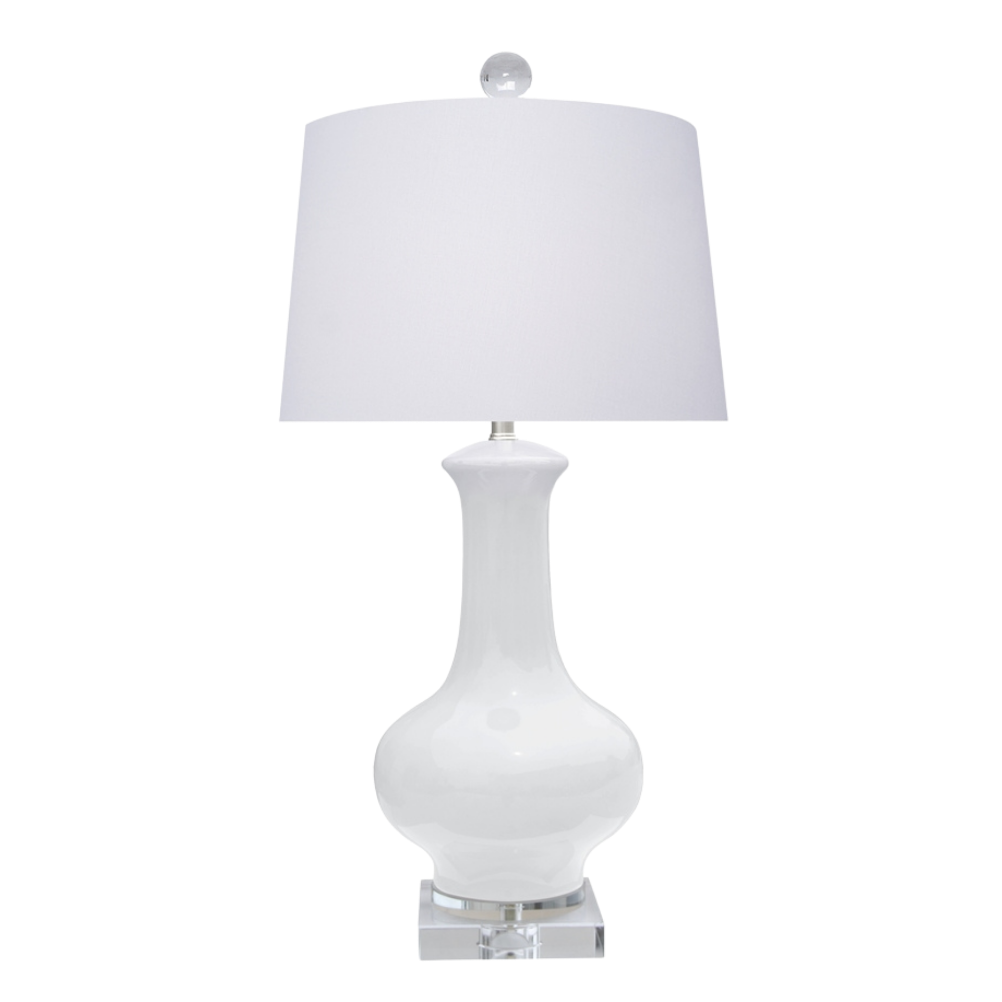 white porcelain lamp