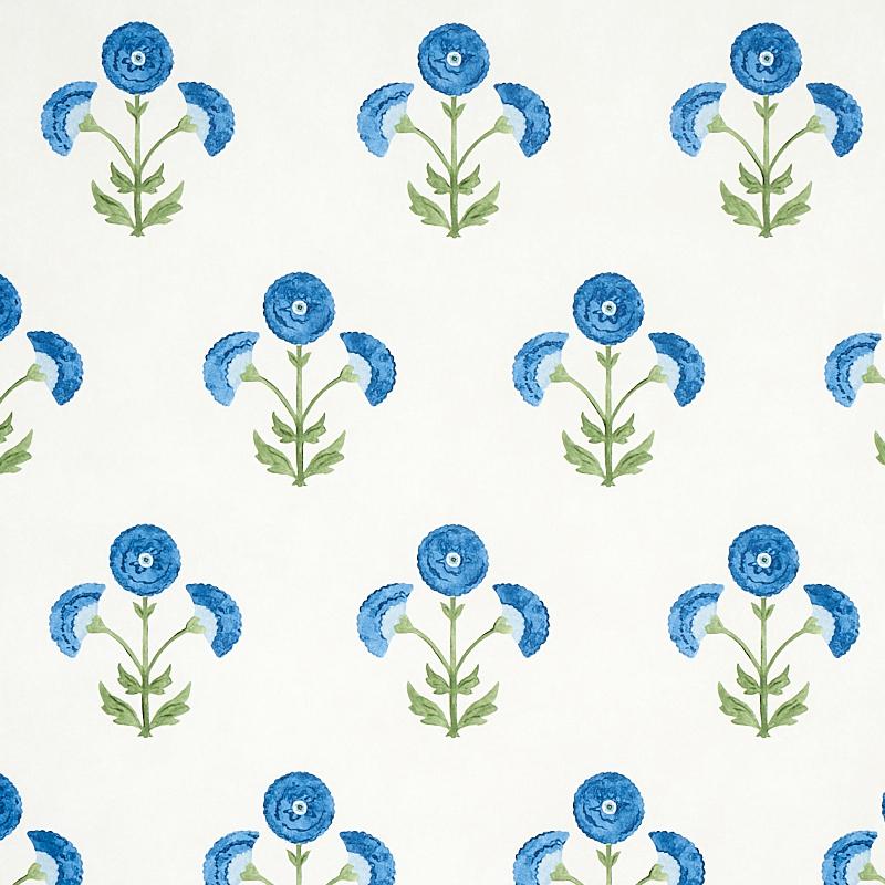 blue flower patterned wallpaper